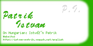 patrik istvan business card